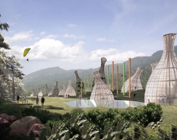 Artist's Conception of AngloGold Ashanti's Proposed 'Biodynamic' nature park at 'Quebradona' Copper-Gold Mining Project at Jerico, Antioquia