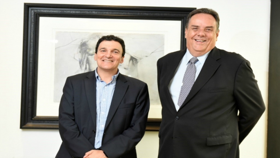 Left to Right: Cementos Argos president Juan Esteban Calle; Grupo Argos president Jorge Mario Velásquez
